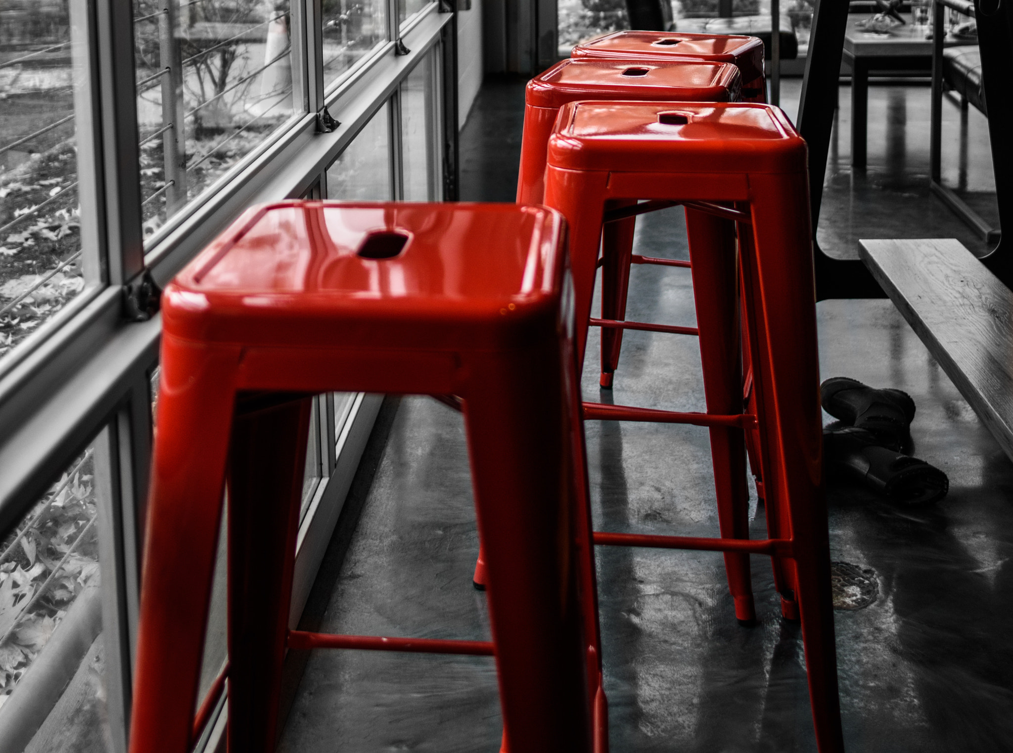 Nikon D5500 + Nikon AF-S Nikkor 20mm F1.8G ED sample photo. Some cool chairs at local brewery photography