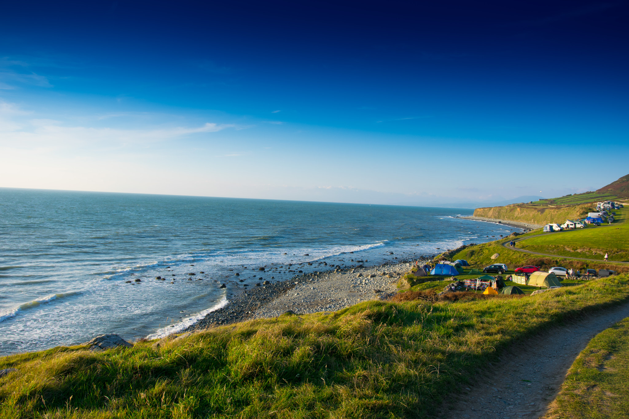 Nikon D3300 + Sigma 18-35mm F1.8 DC HSM Art sample photo. Motorbike camping in tywyn wales photography