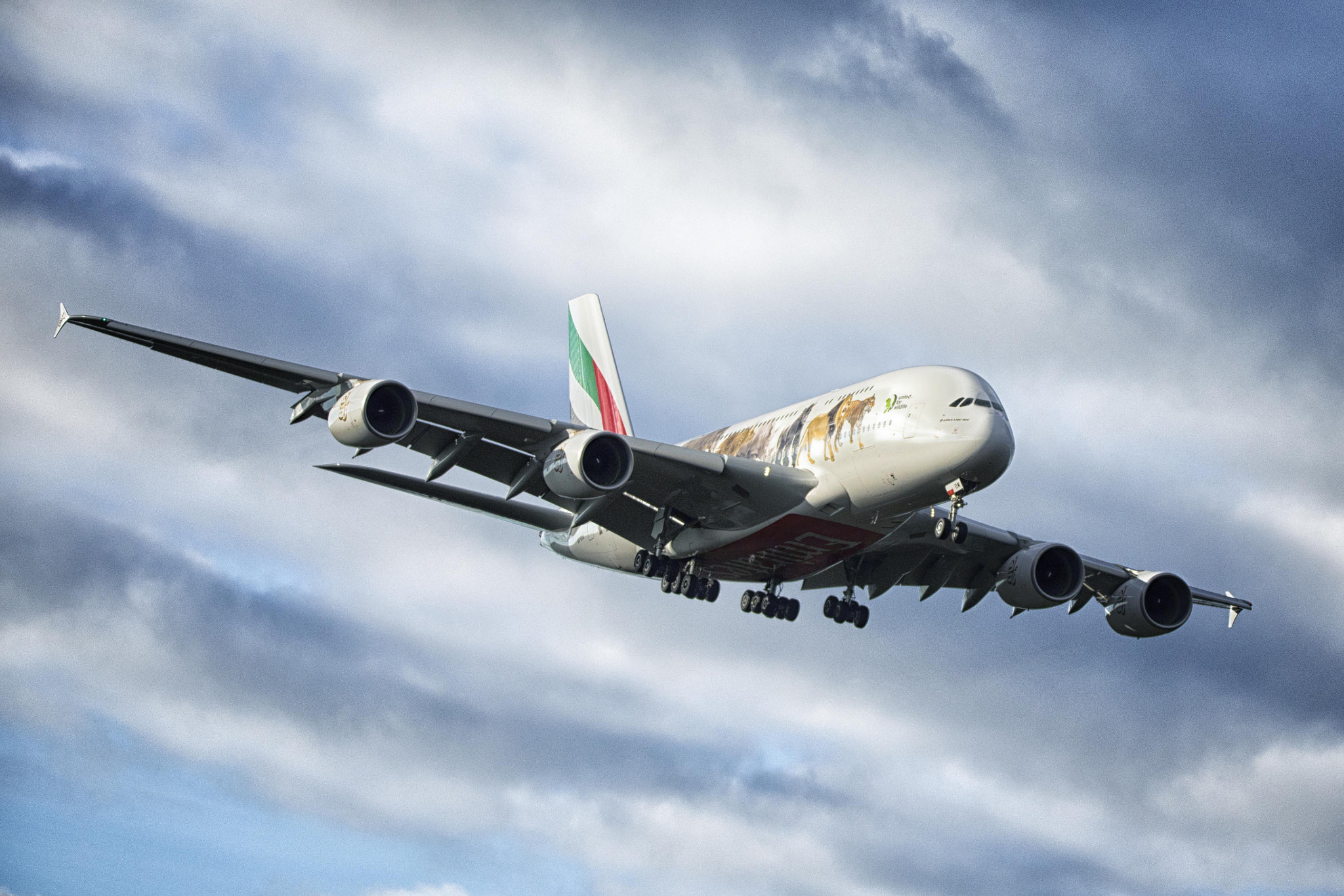150-600mm F5-6.3 DG OS HSM | Contemporary 015 sample photo. A-380 landing at dulles airport photography