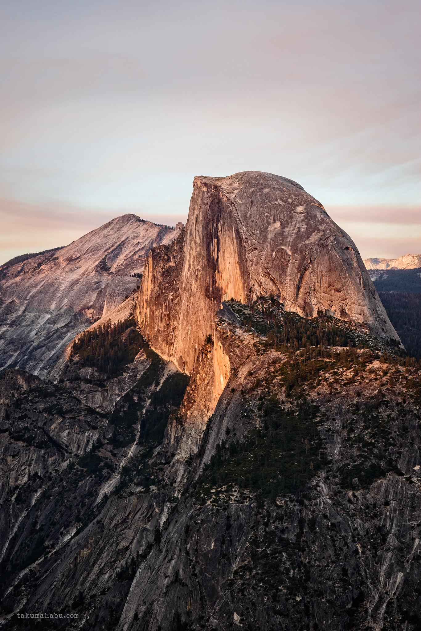 Sony a7 II sample photo. Half dome from glacier point photography