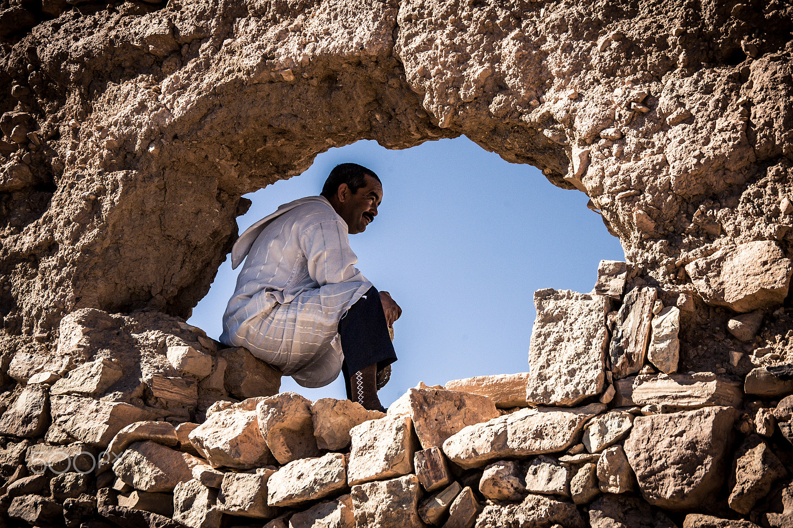 Nikon D3 sample photo. Man in rocks photography