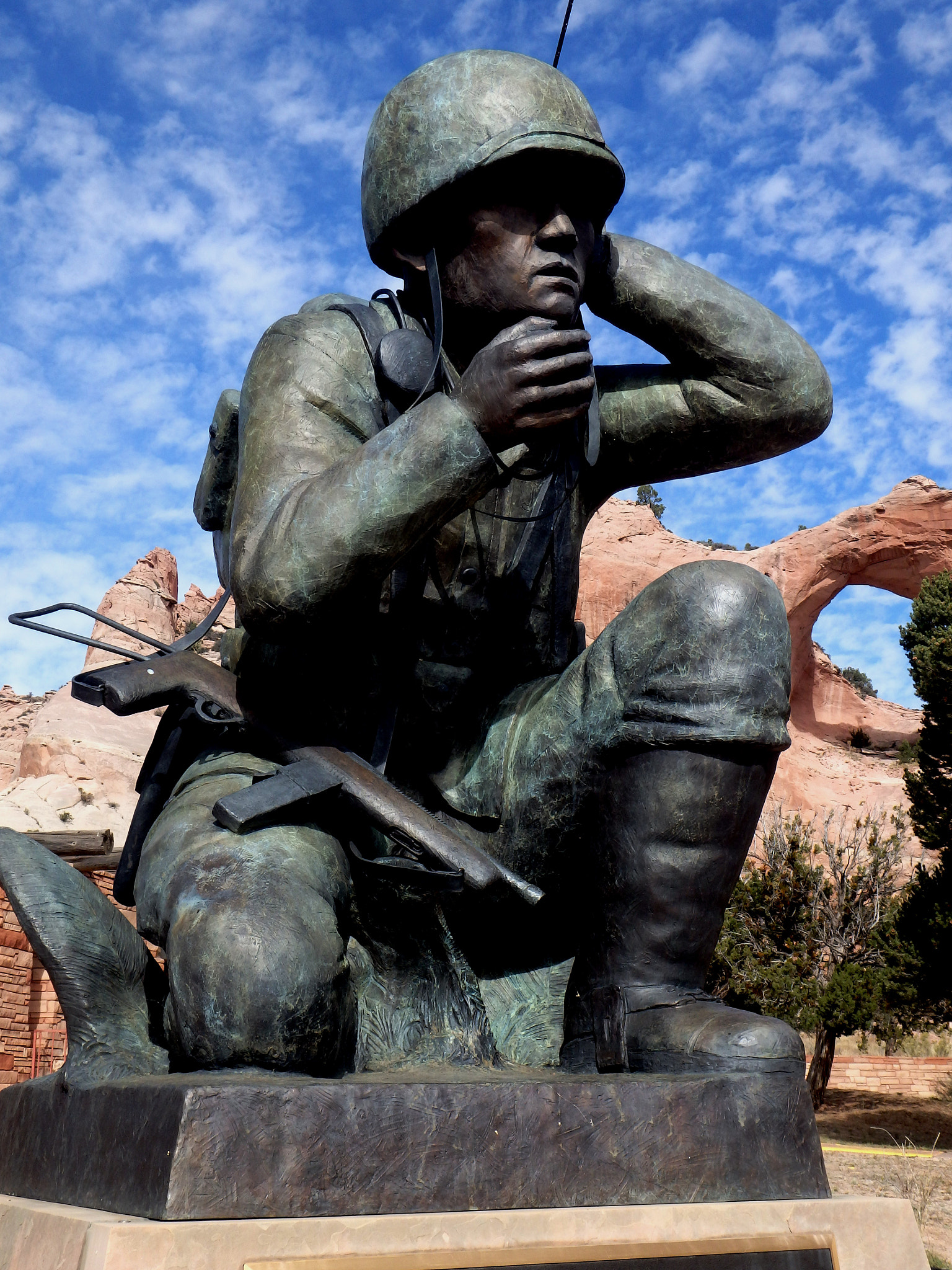 Olympus TG-850 sample photo. Code talker monument. photography