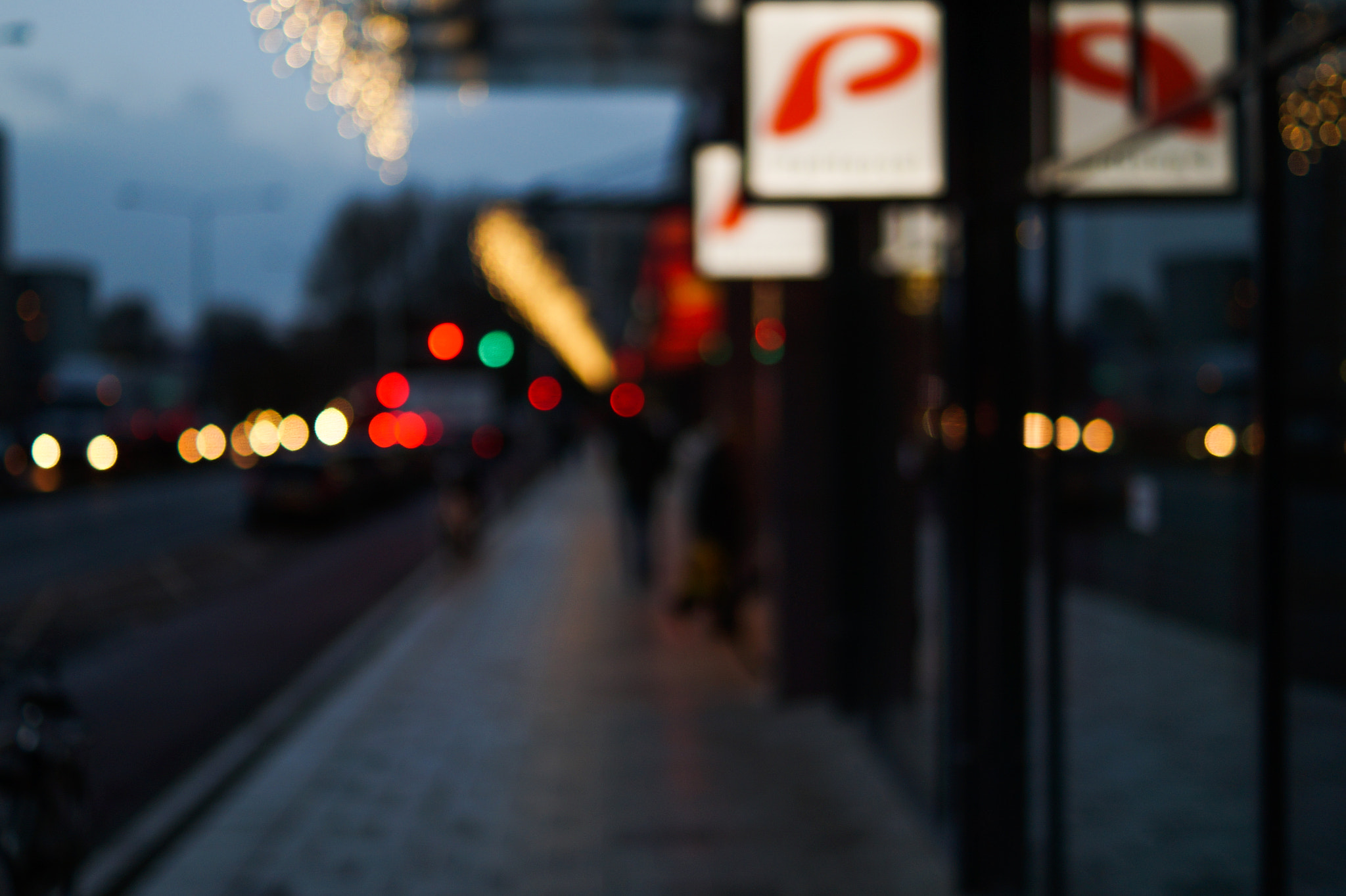 Sony DT 35mm F1.8 SAM sample photo. Lights night lens blur photography