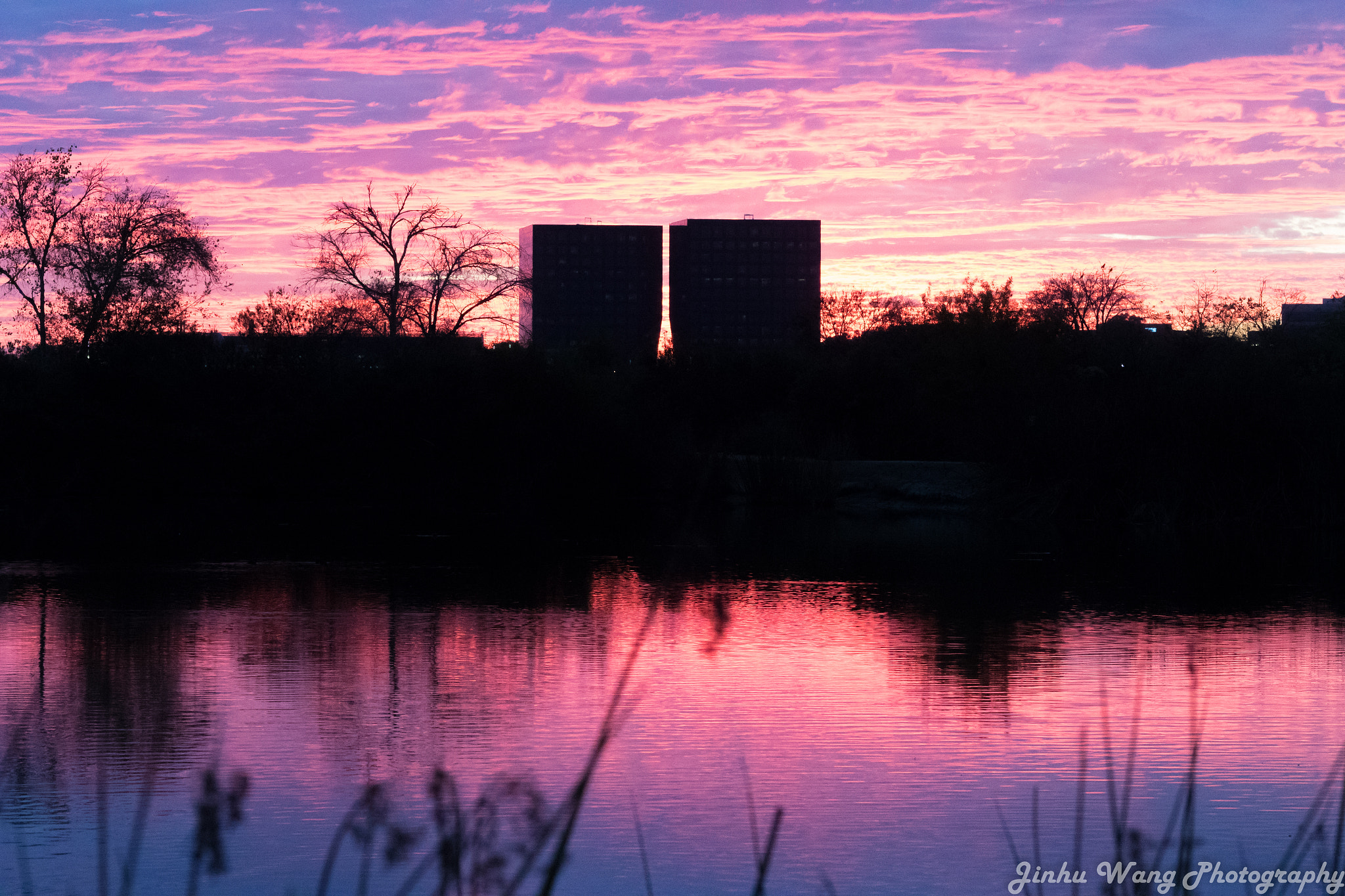 Canon EF 135mm F2L USM sample photo. Purple and pink sunset photography
