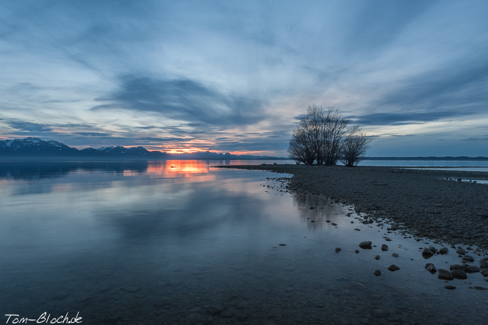Nikon D700 + Nikon AF Nikkor 24mm F2.8D sample photo. Sonnenuntergang am chiemsee photography