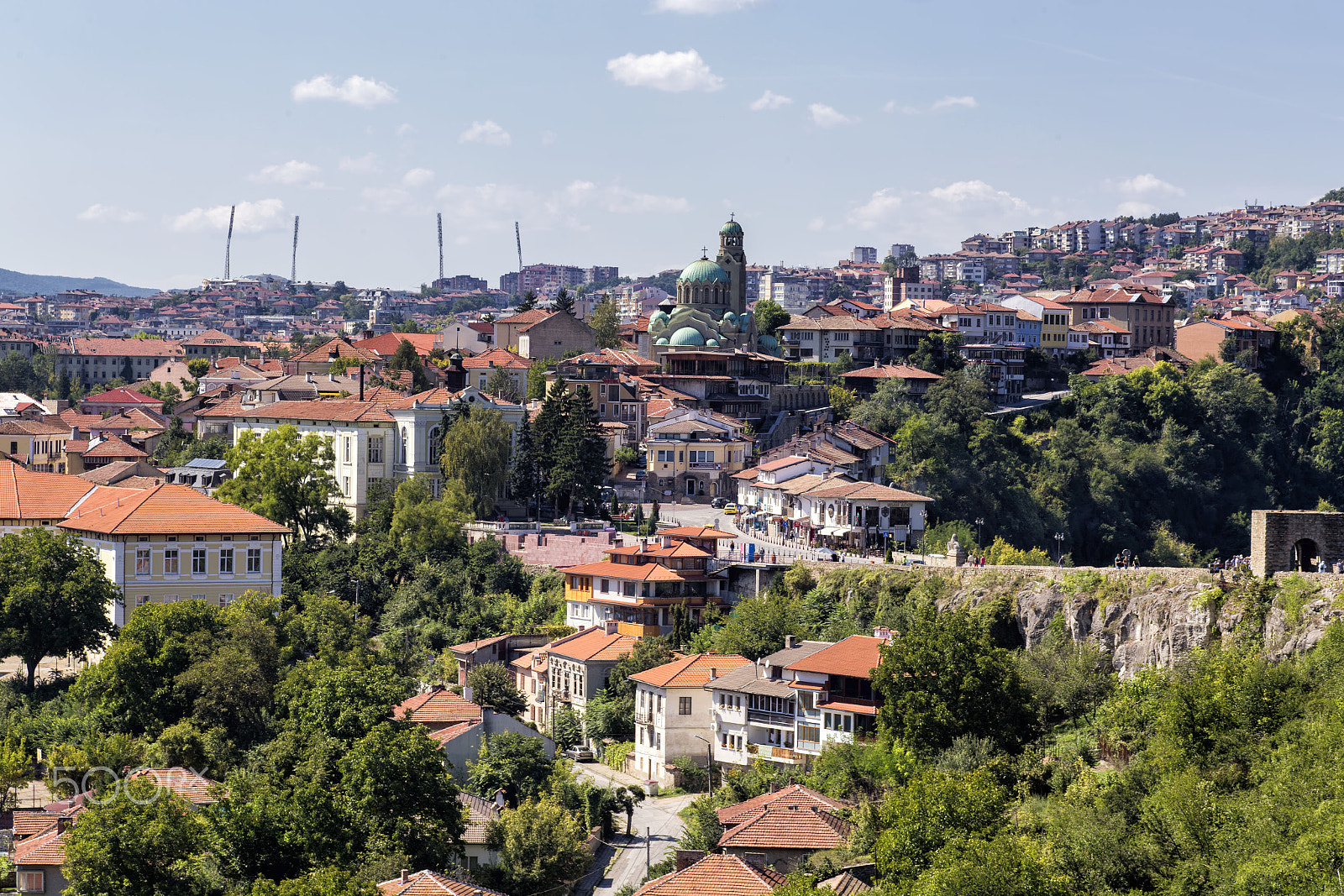 Canon EF 100mm F2.8 Macro USM sample photo. Daytime skyline of houses and buildings in veliko photography