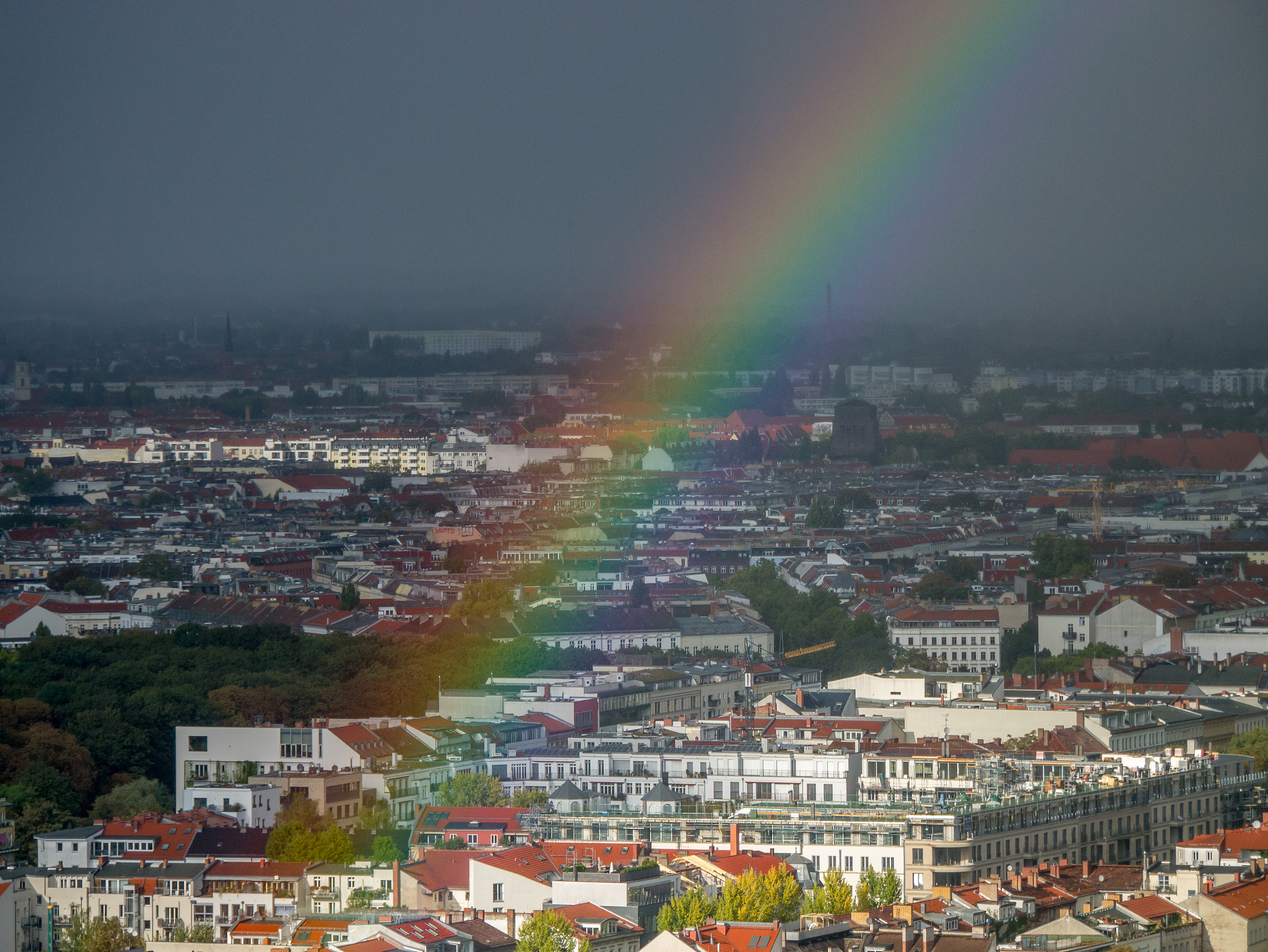 Panasonic Lumix DMC-G3 sample photo. Rainbow over prenzlauer berg photography