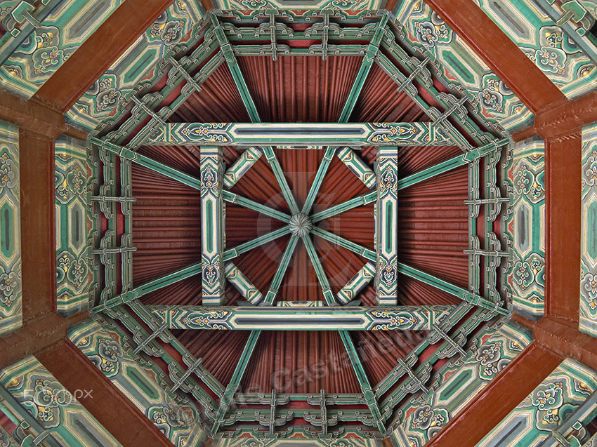 Pentax smc D FA 645 25mm F4 AL (IF) SDM AW sample photo. Ceiling. lanting-eight-column pavilion. beijing. c photography