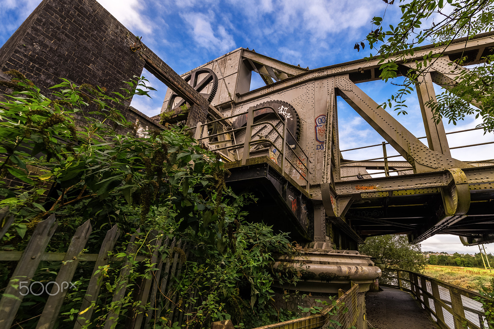 Nikon D610 sample photo. The bascule railway bridge llangunnor photography