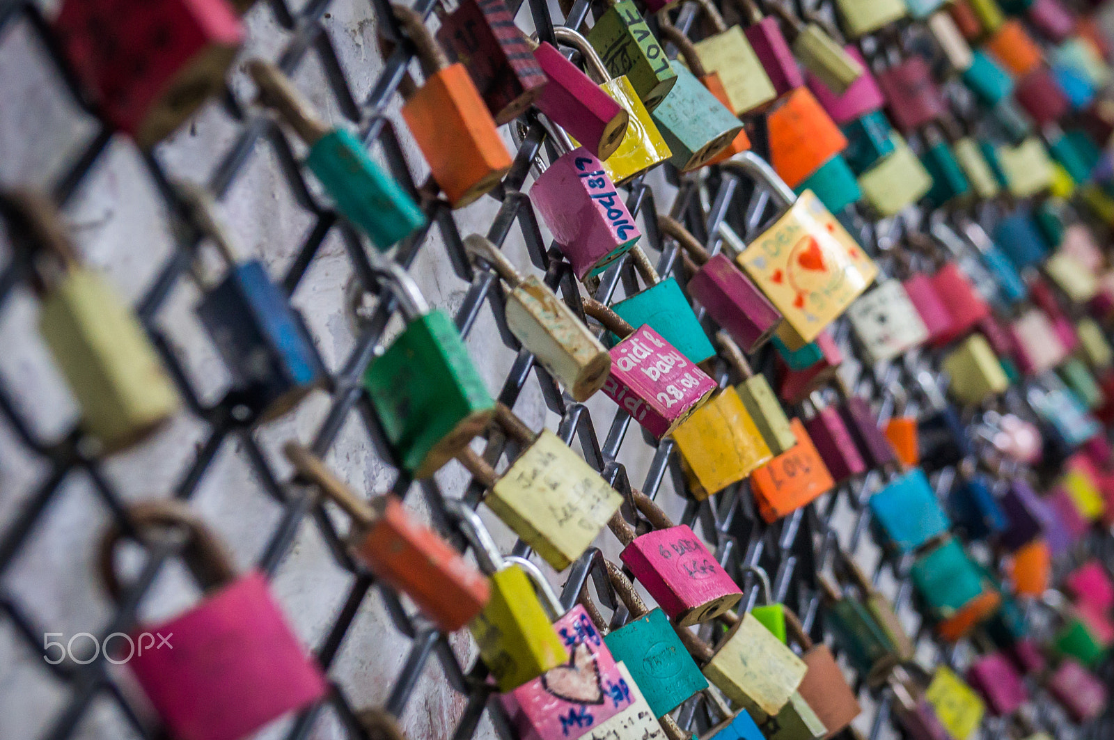 Sony SLT-A37 sample photo. Padlocks on fence as love symbols photography