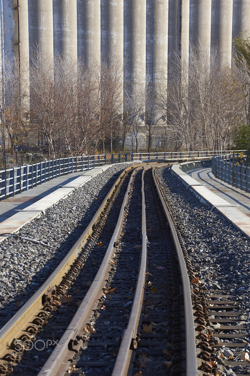 Sony SLT-A65 (SLT-A65V) + DT 18-270mm F3.5-6.3 SSM sample photo. Rail tracks in old port of montreal photography