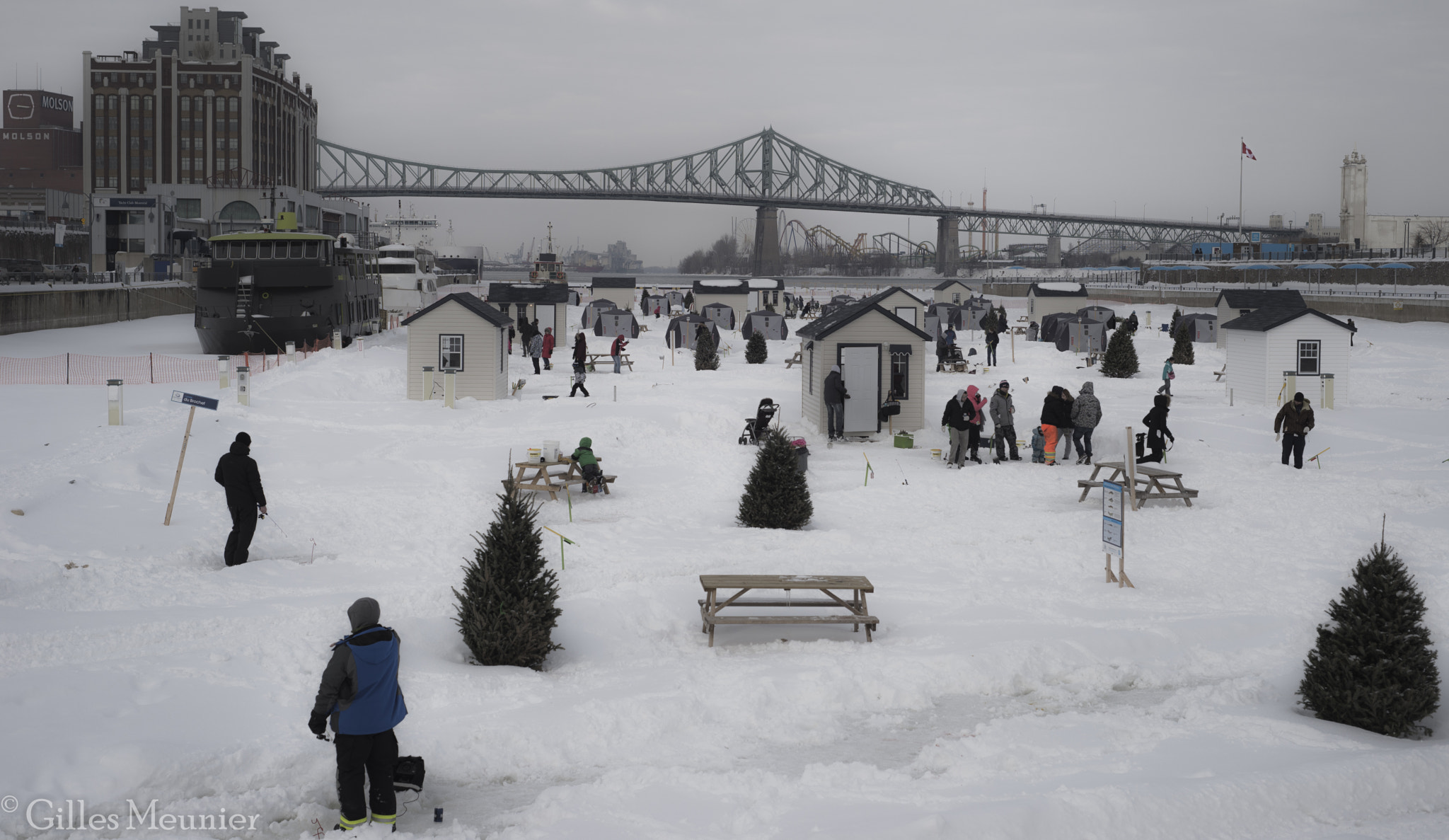 Nikon D610 + AF Nikkor 50mm f/1.8 sample photo. Urban fishing on ice photography