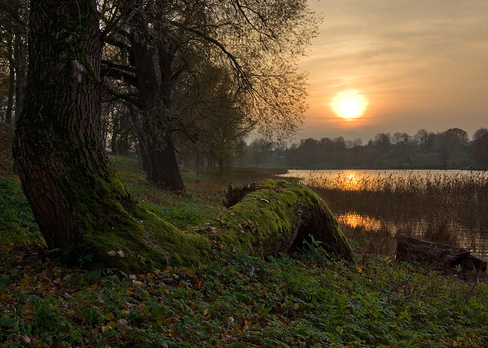 Pentax K10D sample photo. Sunset on the lake photography