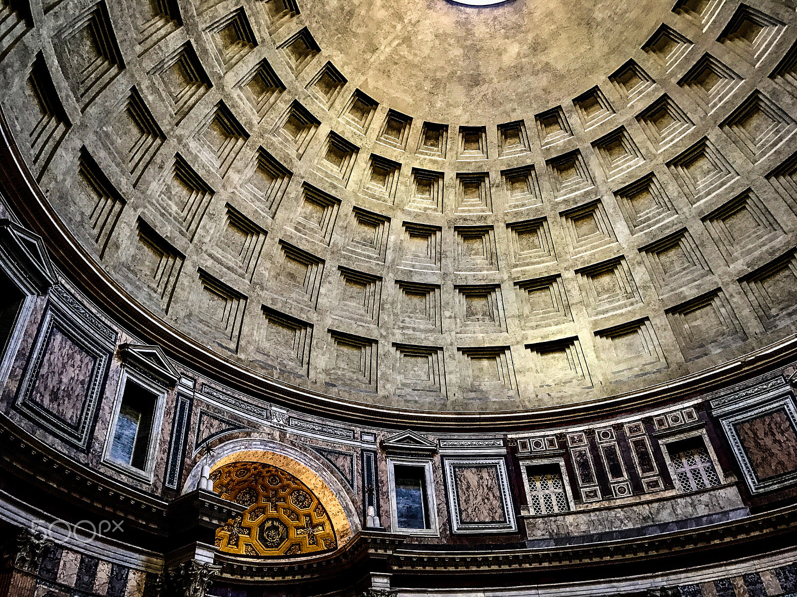 Apple iPhone 7 Plus sample photo. Inside the pantheon photography