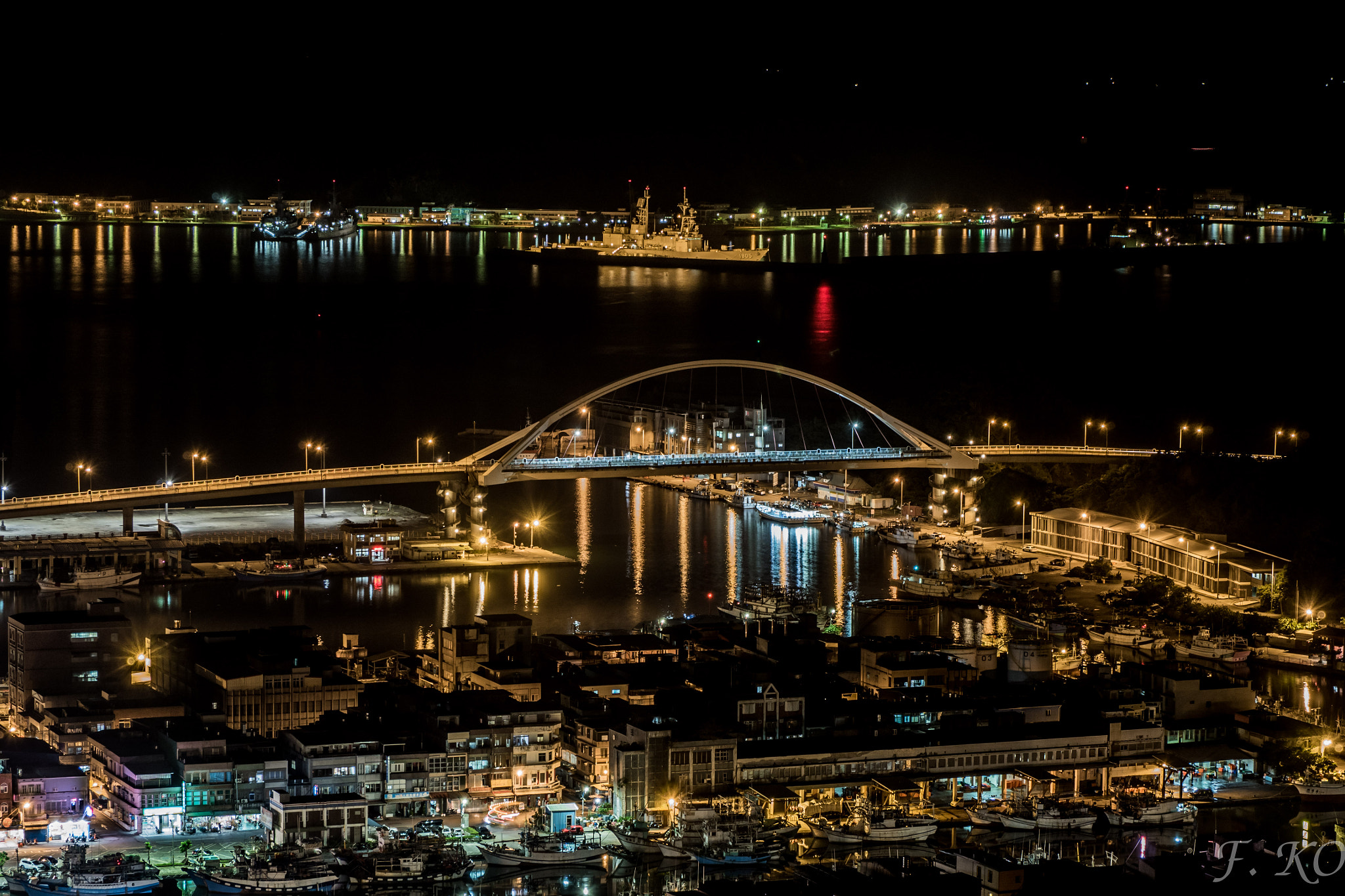 Olympus OM-D E-M5 II sample photo. Port night photography