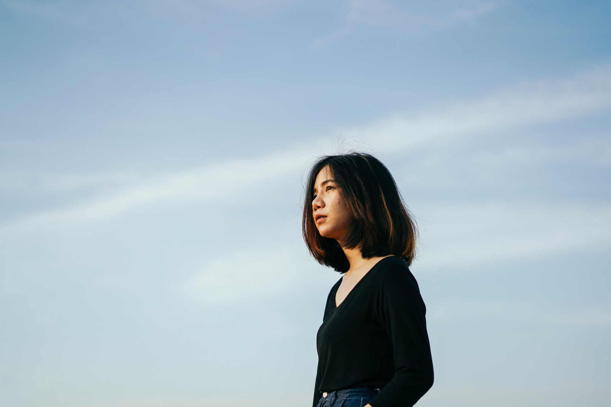 Sony a7R II + Sony FE 50mm F1.8 sample photo. Sky and she photography