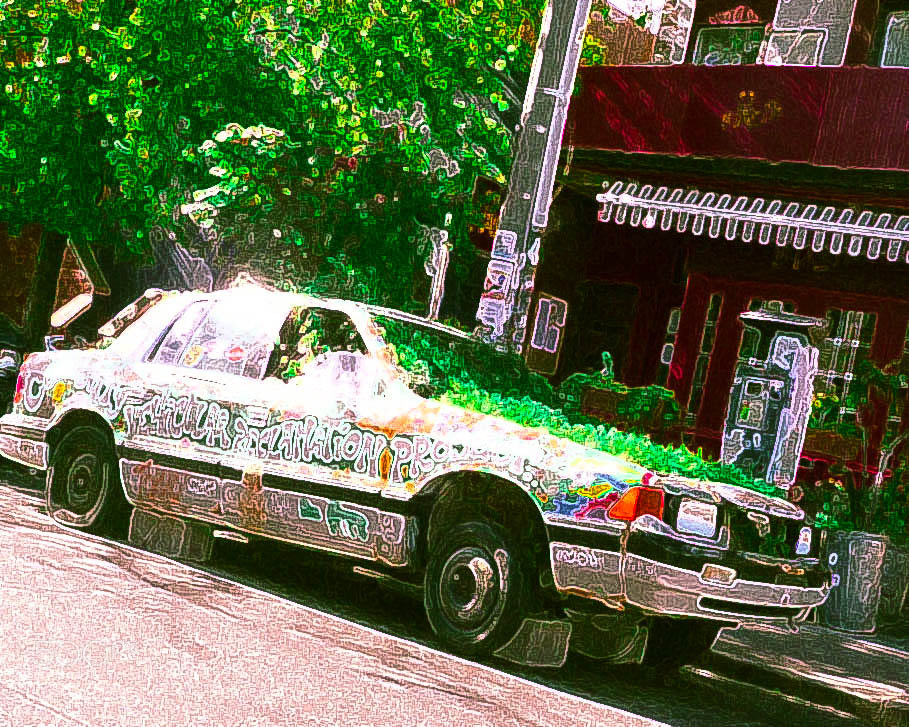 Panasonic DMC-LS70 sample photo. Graffiti car photography