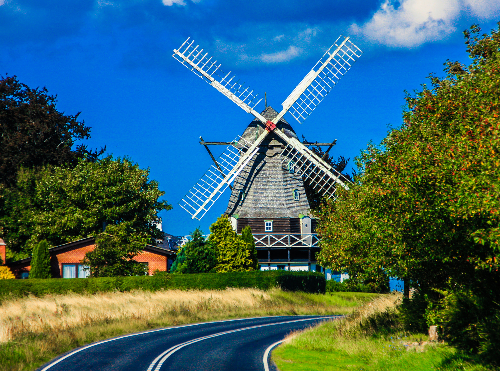 Canon EOS 40D sample photo. Ærø, denmark windmill photography