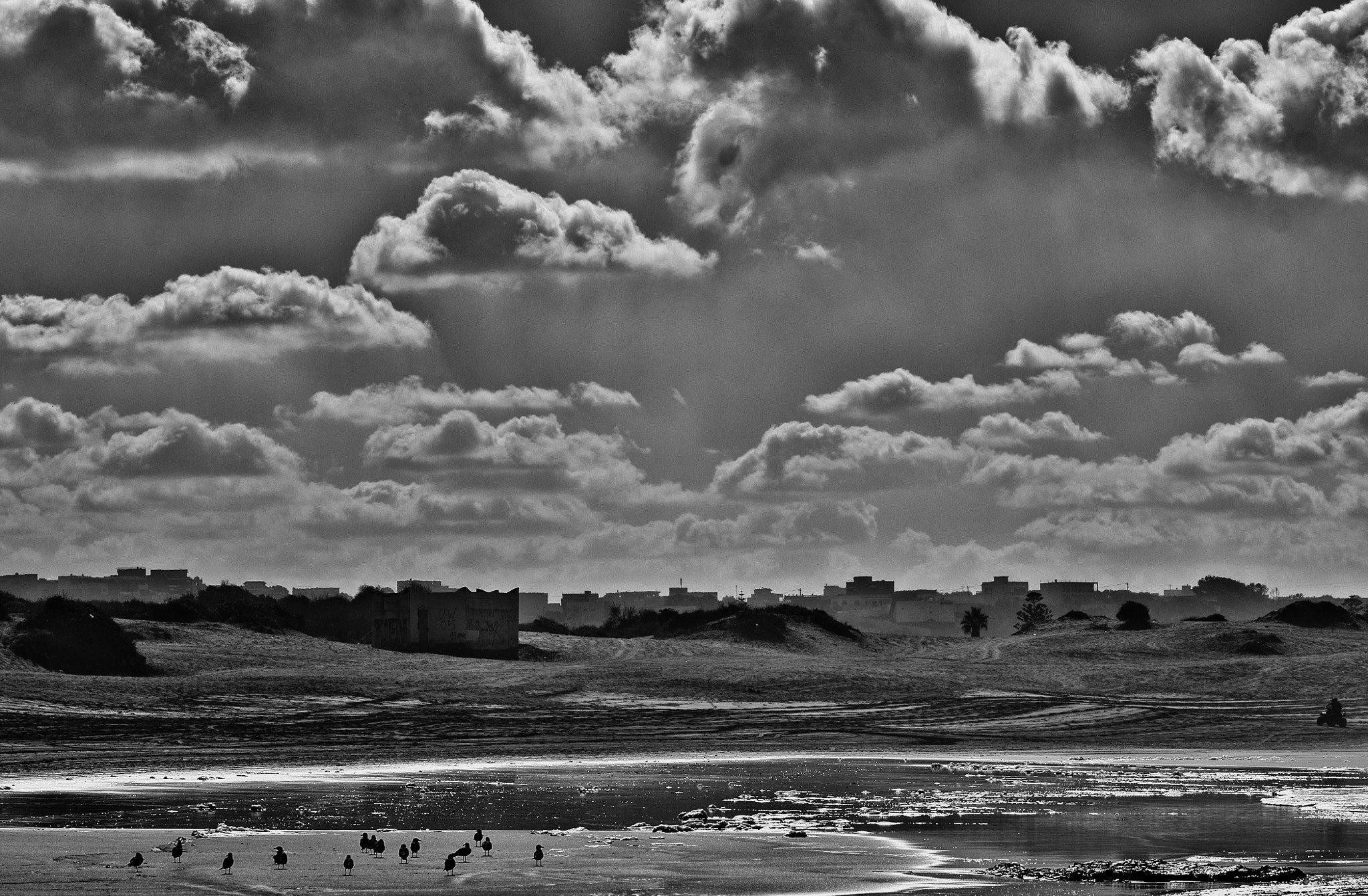 Pentax K-5 + Tamron SP AF 90mm F2.8 Di Macro sample photo. The distant city under the clouds photography
