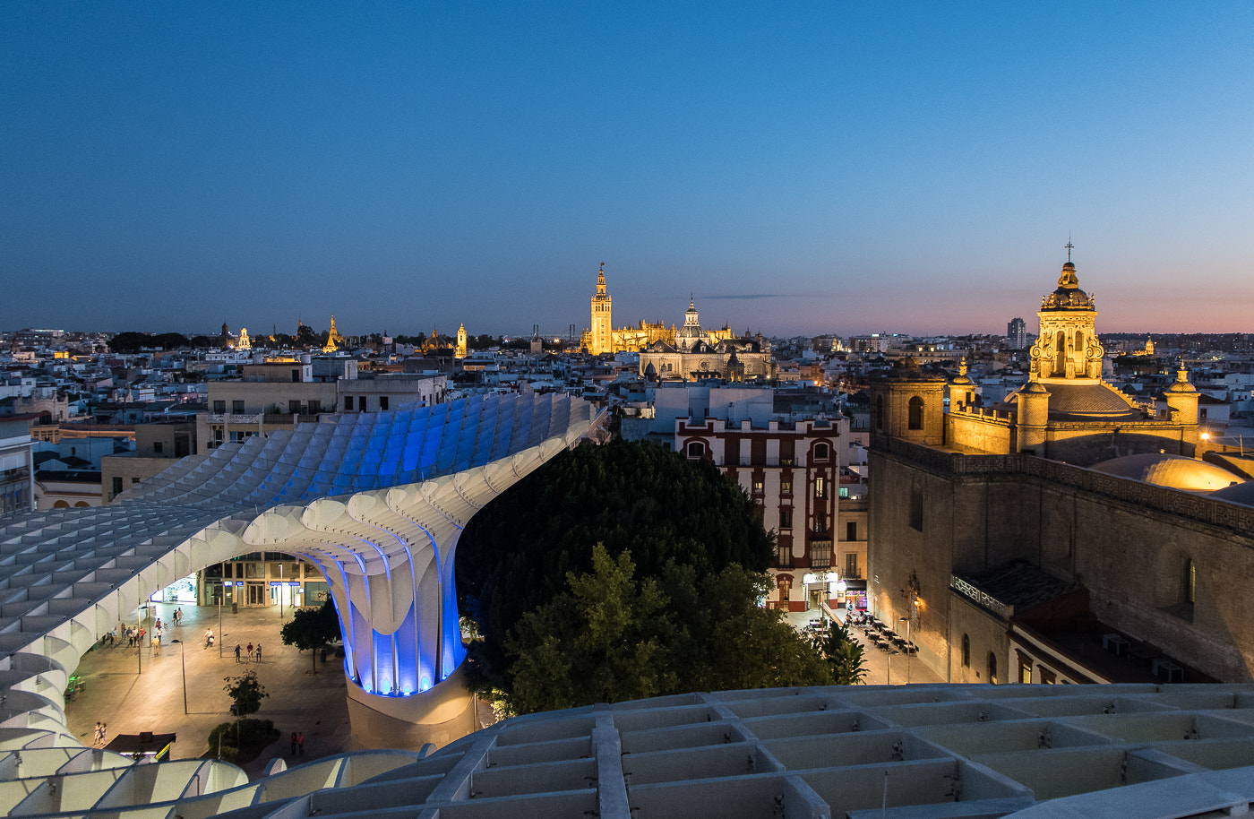 Nikon D500 sample photo. View historic seville from metropol parasol photography
