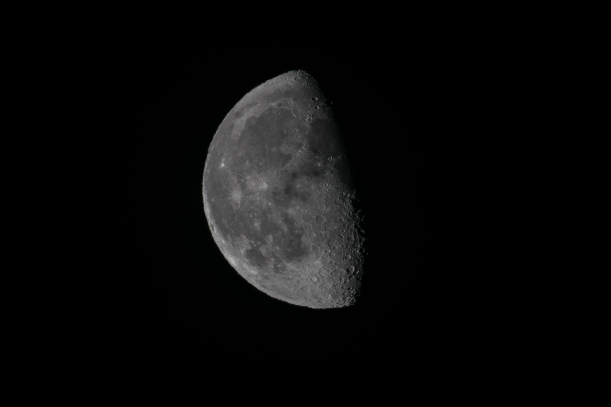 Nikon AF-S Nikkor 200-500mm F5.6E ED VR sample photo. Just a bit of moon photography