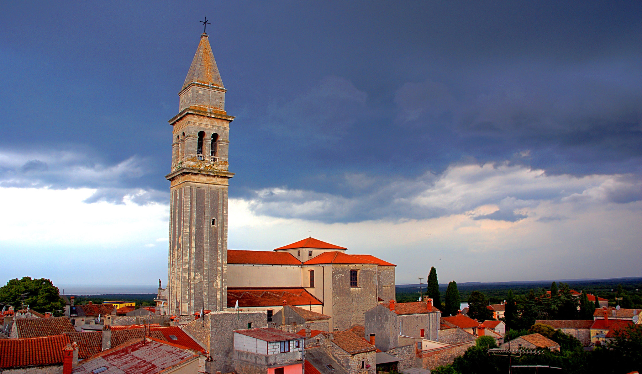 Sony Alpha DSLR-A350 + Sigma 18-200mm F3.5-6.3 DC sample photo. View from casa benussi to sv. blaz, vodnjan/ croatia, july 18 2010 photography