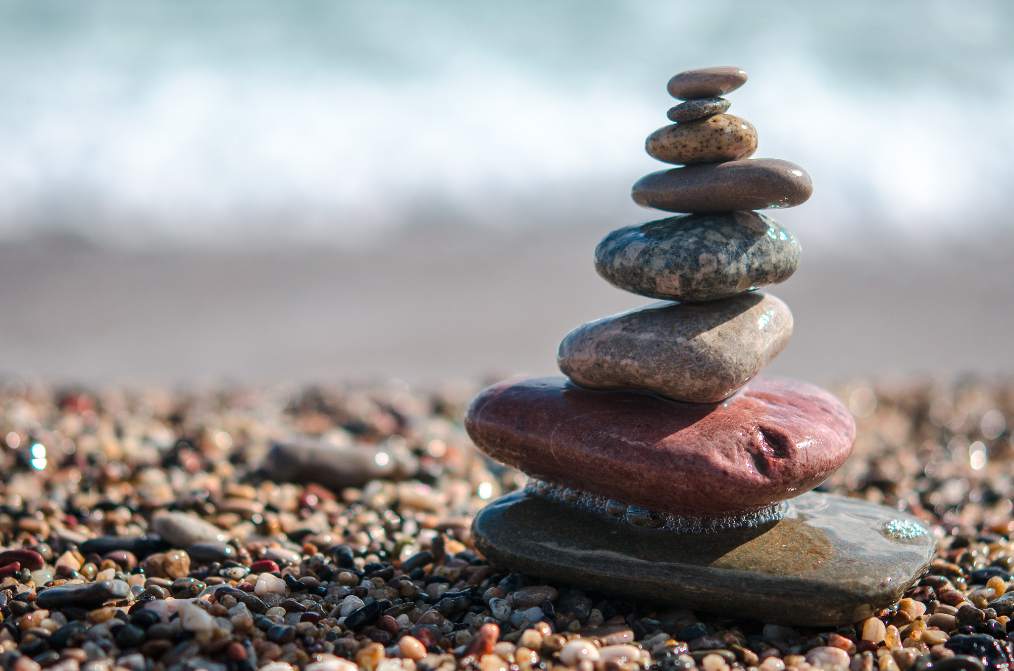 Nikon AF-S Micro-Nikkor 60mm F2.8G ED sample photo. Pebble tower photography