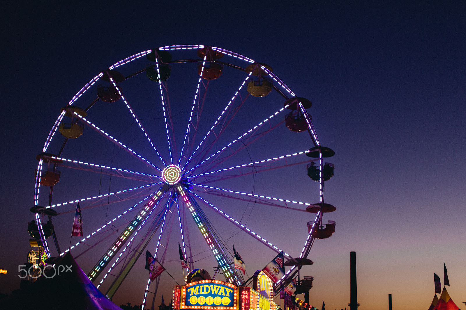 Sigma 30mm F1.4 EX DC HSM sample photo. Ferris wheel at the fair photography