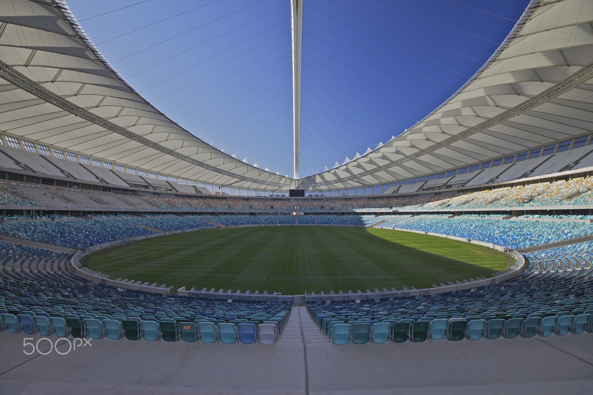 Moses Mabhida Stadium Fifa Football Seating Area and Covered by the Sails Roofing