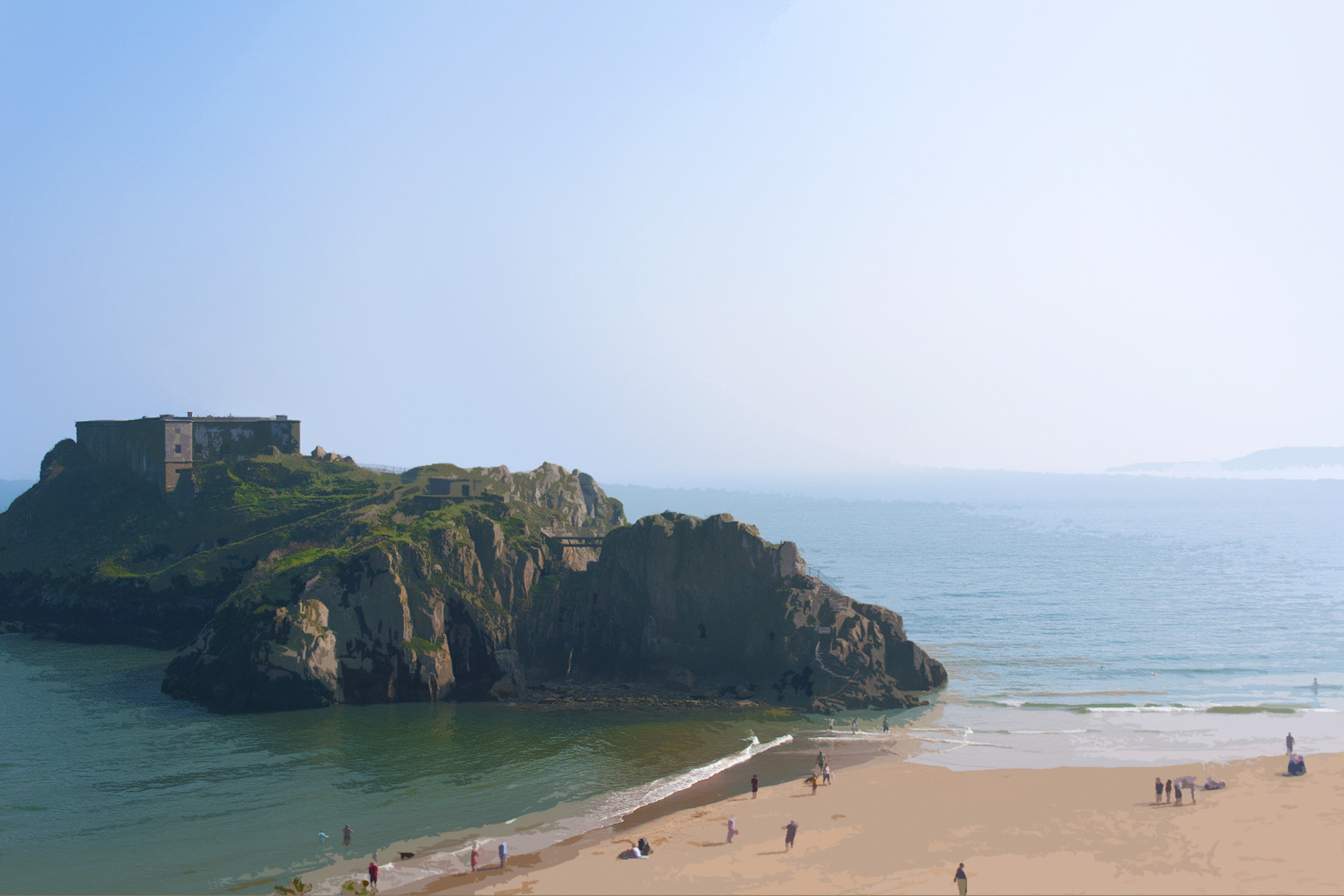 AF Zoom-Nikkor 28-105mm f/3.5-4.5D IF sample photo. Tenby waters photography