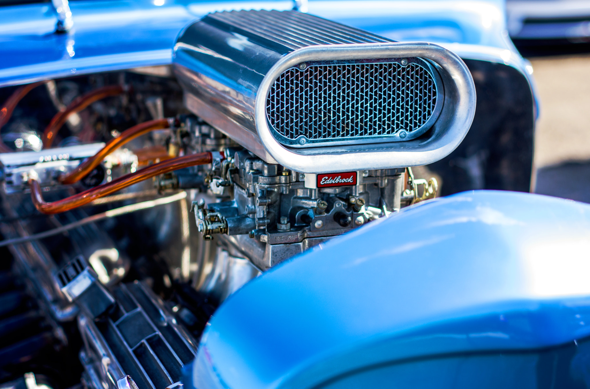 Pentax K-3 sample photo. Hotrod in blue photography