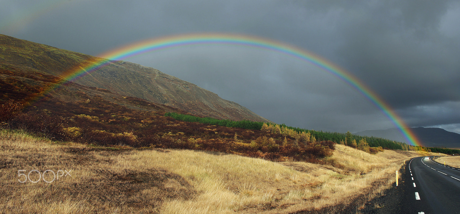 Canon EF-S 18-55mm F3.5-5.6 II sample photo. Rainbow road photography