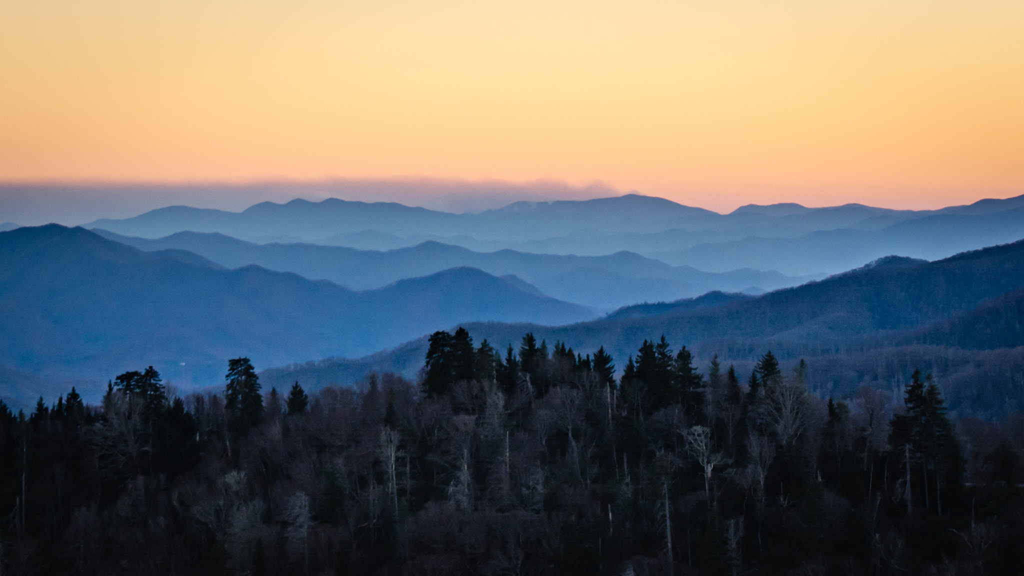 Sigma 18-250mm F3.5-6.3 DC Macro OS HSM sample photo. Dusk in the smokies photography