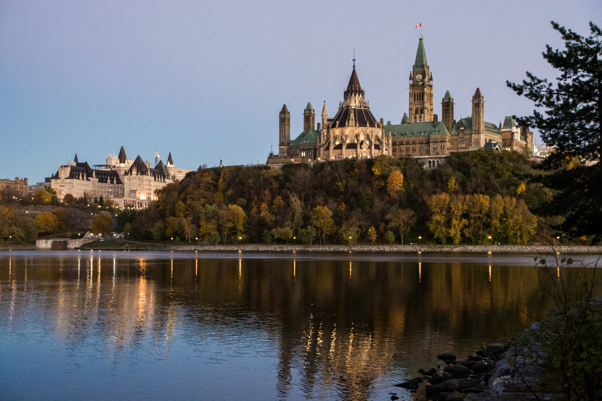 Sigma 28-300mm F3.5-6.3 DG Macro sample photo. Paralemet hills from over the ottava river photography
