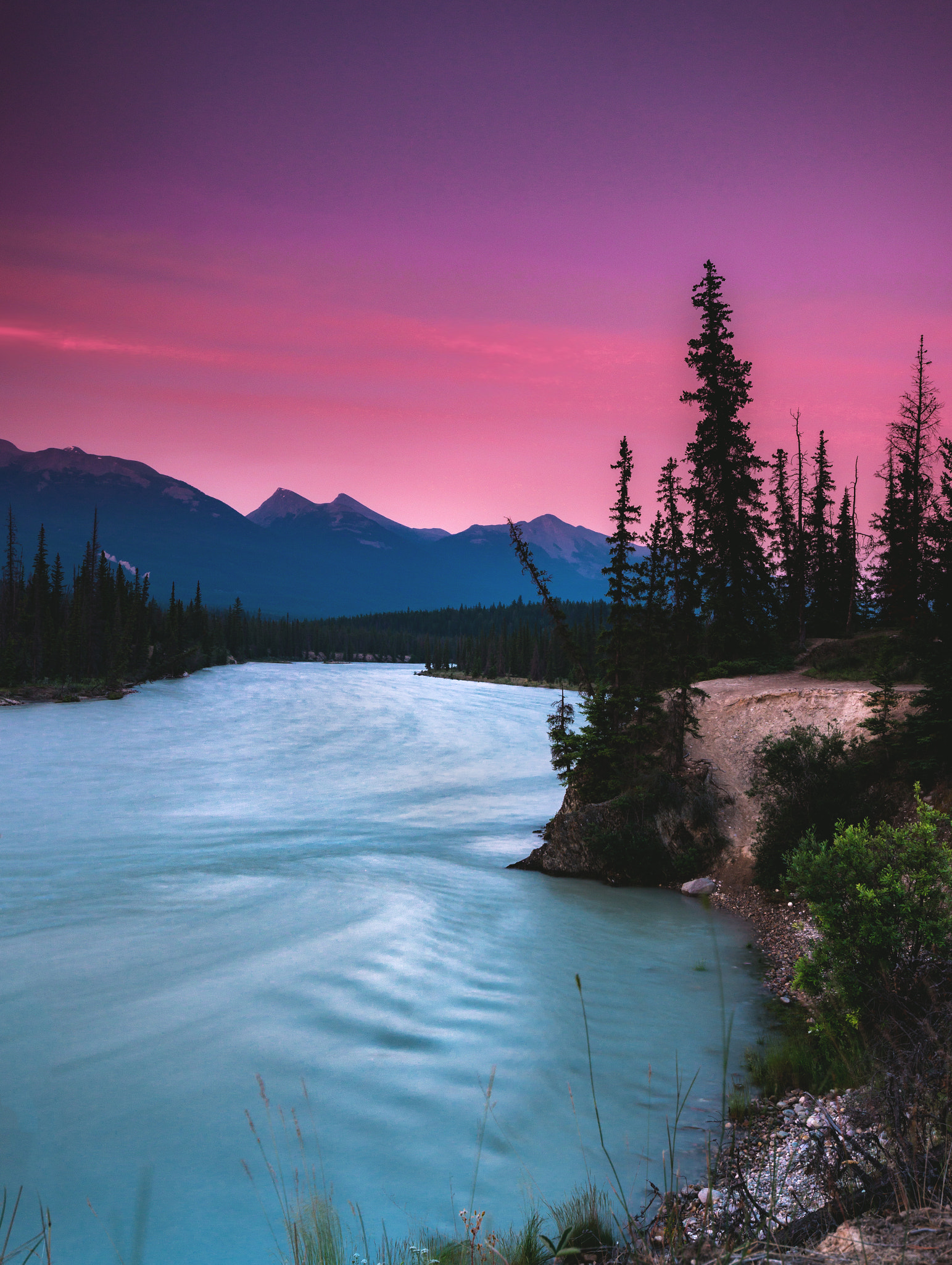 Sony SLT-A77 + Sigma AF 10-20mm F4-5.6 EX DC sample photo. Athabasca sunset photography