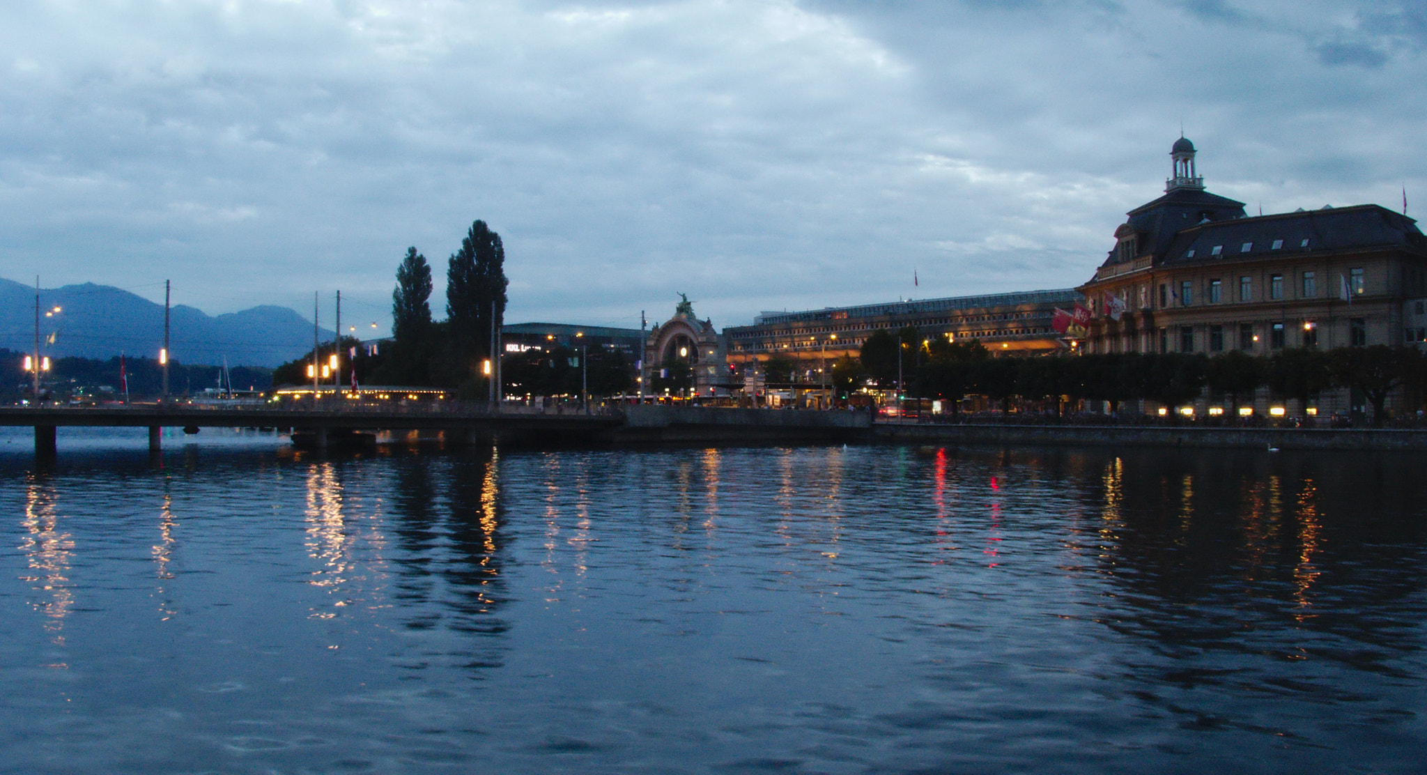 Olympus Stylus XZ-10 sample photo. Lucerne at night photography