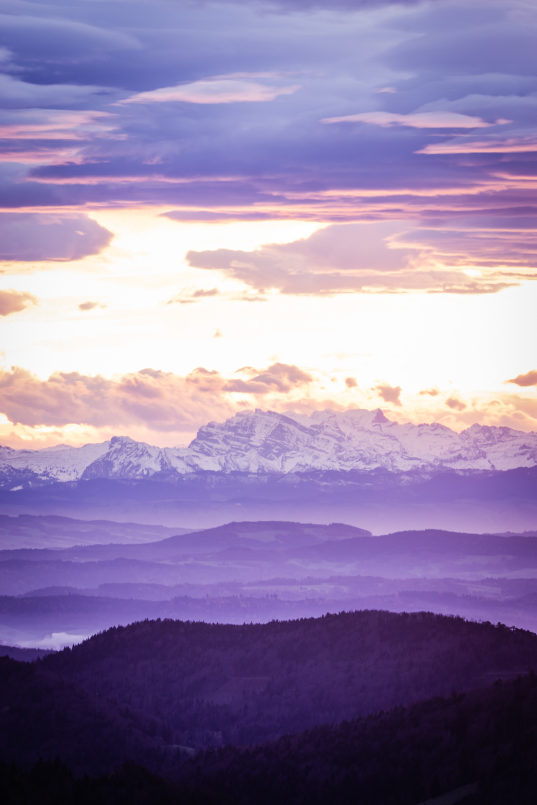 Sony a7 II sample photo. Alps in lilac photography