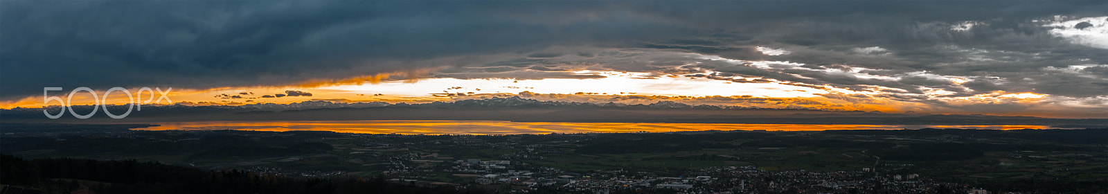 Nikon D90 sample photo. Panorama over the lake constance photography