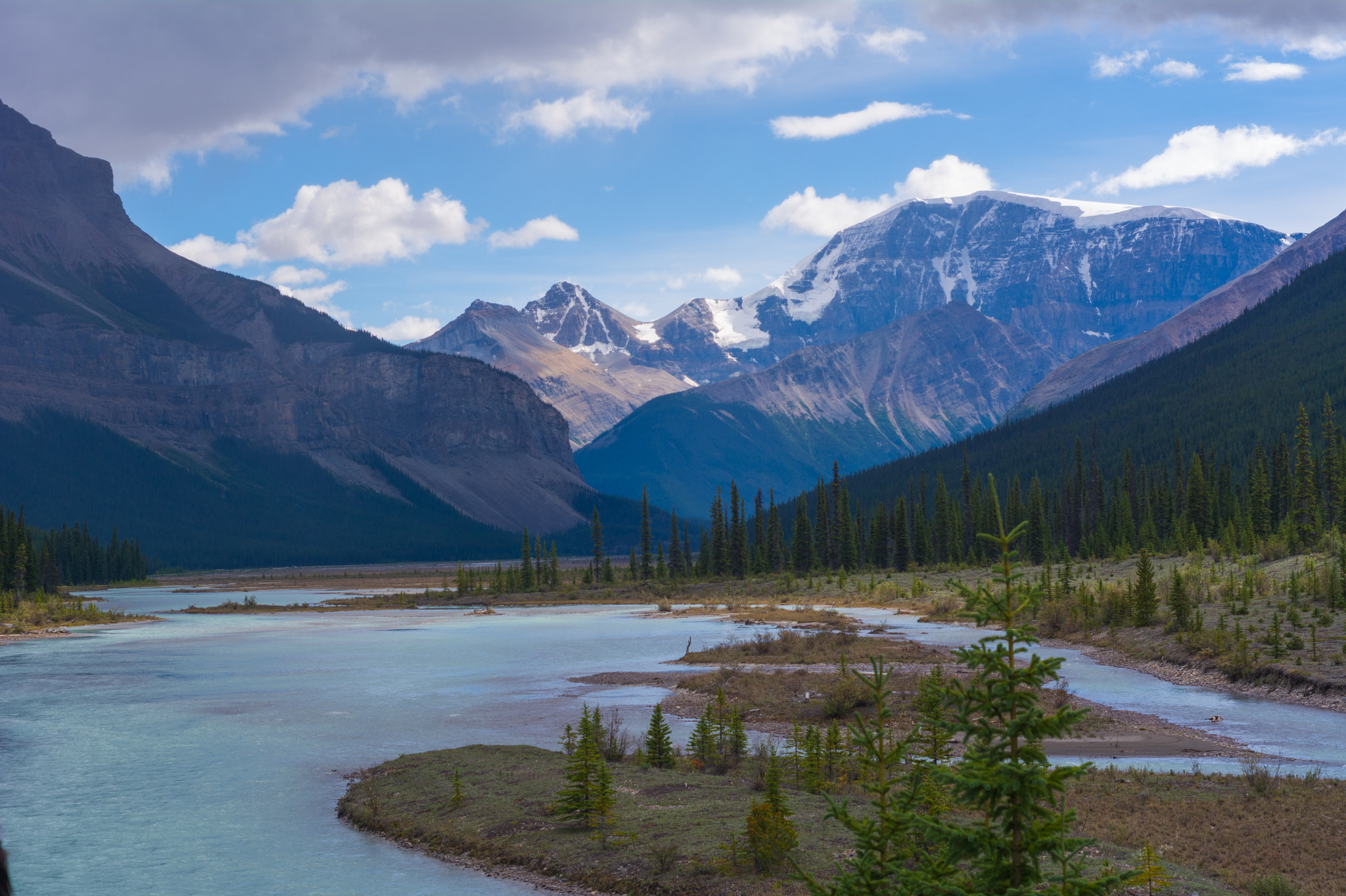 Nikon D7100 + AF Nikkor 50mm f/1.8 sample photo. Mt. kitchener from athabasca river photography