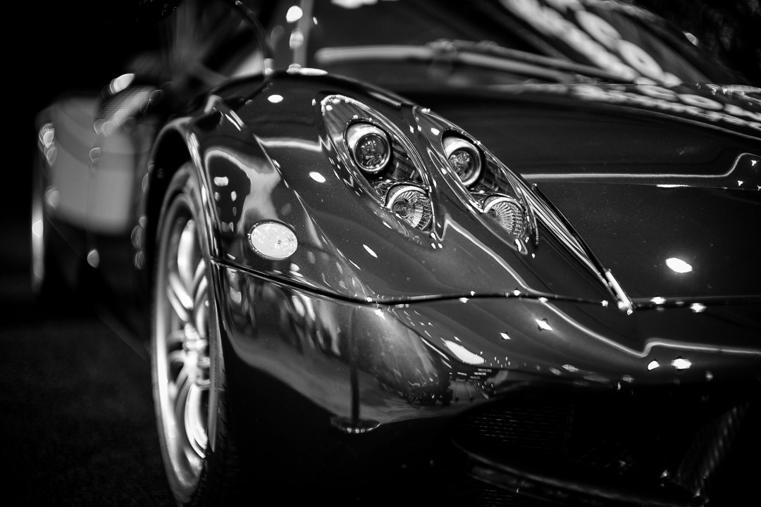 Leica Noctilux-M 50mm F0.95 ASPH sample photo. Pagani huayra, headlamps photography