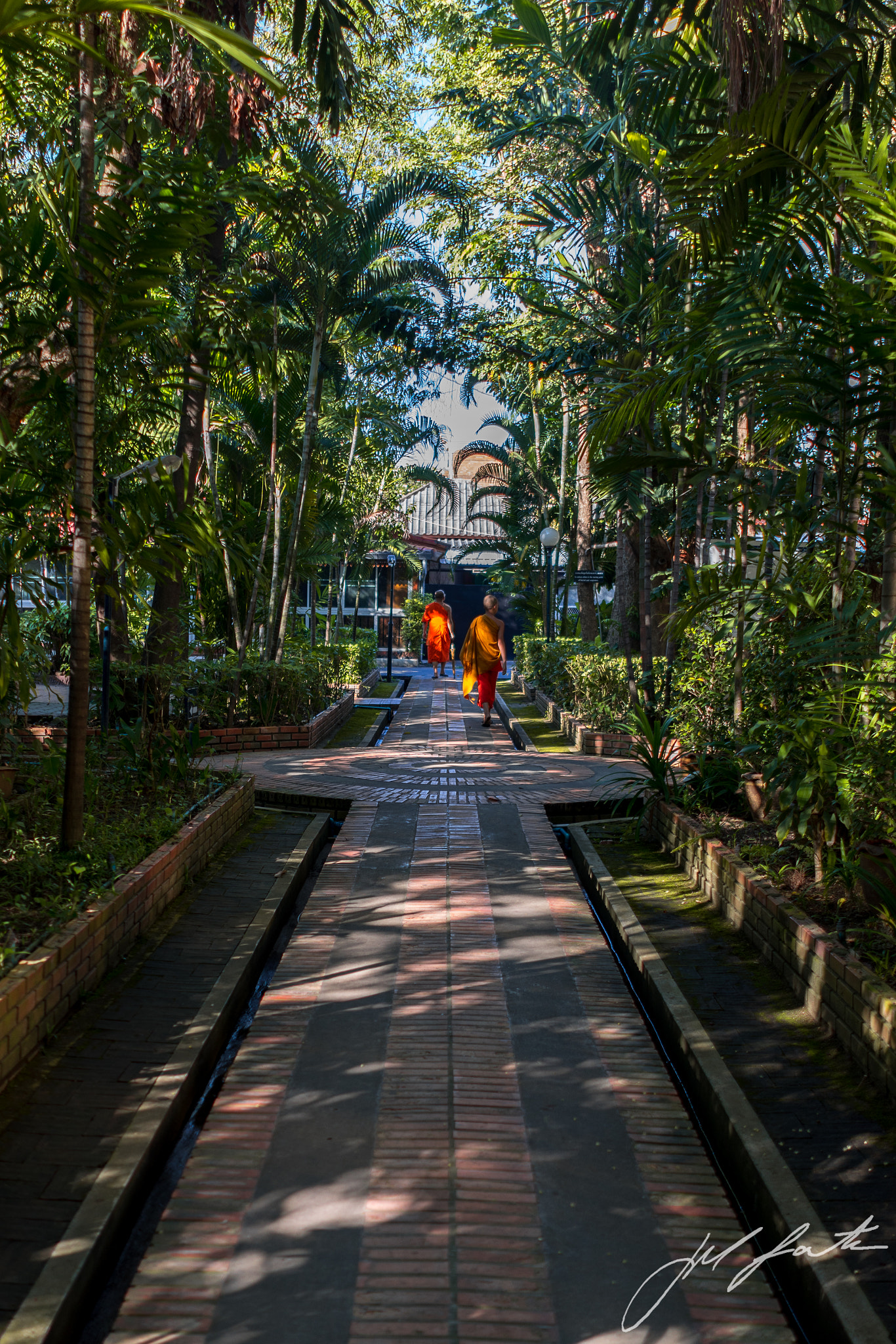 Sony a7R sample photo. Monks walking photography