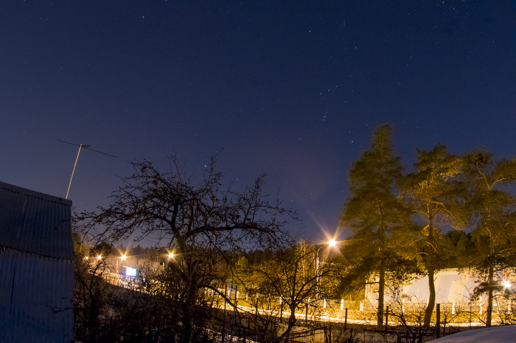 Pentax K-3 sample photo. Orion above the city photography