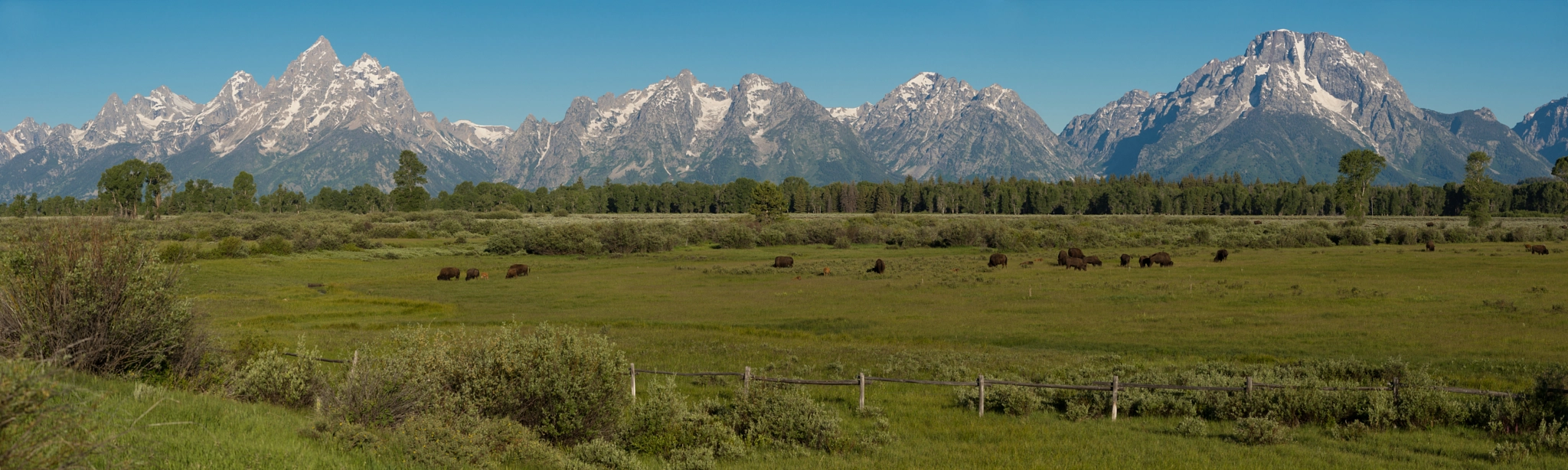 Nikon AF-Nikkor 80-200mm F2.8D ED sample photo. Tetons panorama photography