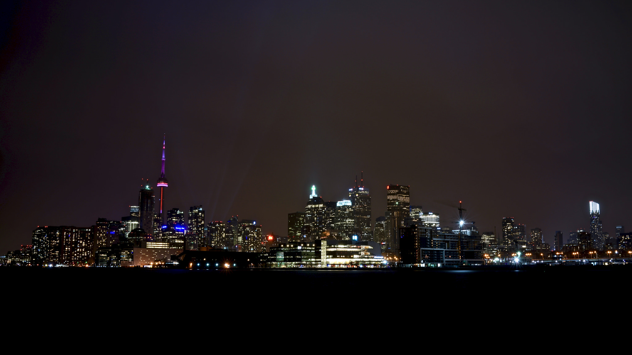 Sony 35mm F2.0 sample photo. Toronto night on light snowfall photography