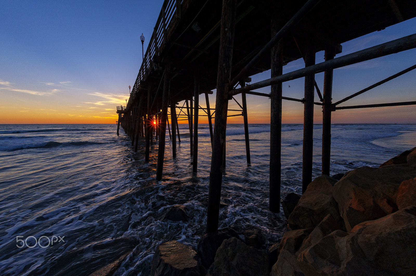 Nikon D700 sample photo. Sunset at oceanside pier - november 22, 2016 photography