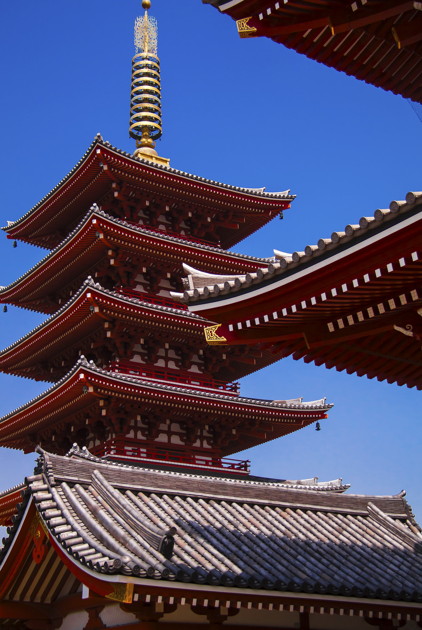 Canon EOS 500D (EOS Rebel T1i / EOS Kiss X3) sample photo. Five story tower temple in asakusa photography