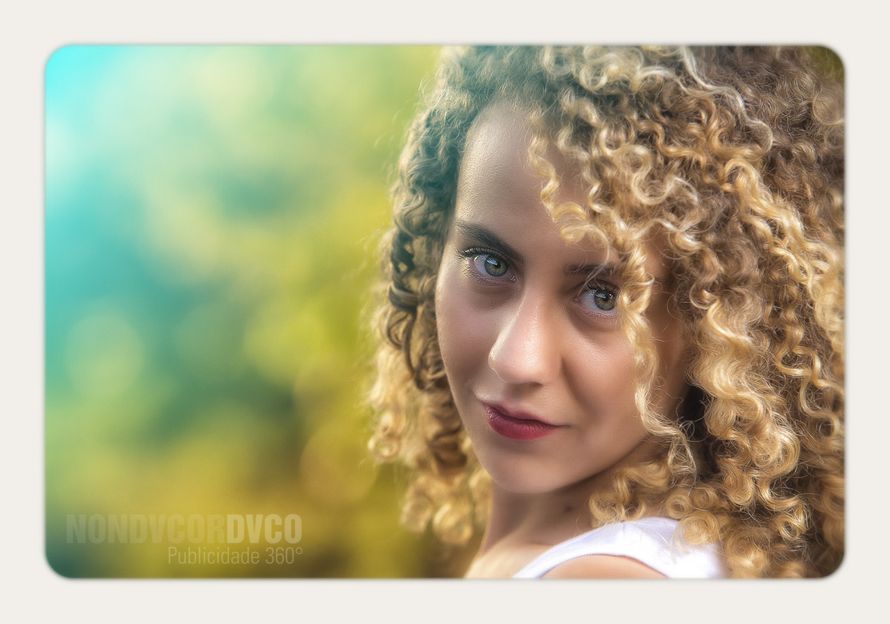 Sigma 70-200mm F2.8 EX DG Macro HSM II sample photo. Blonde girl with curly hair photography