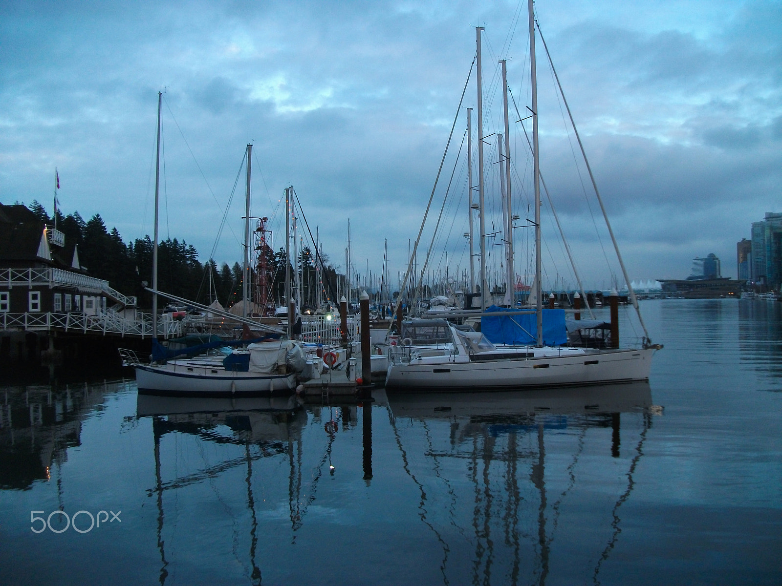 Fujifilm A220 A230 sample photo. Evening harbour photography