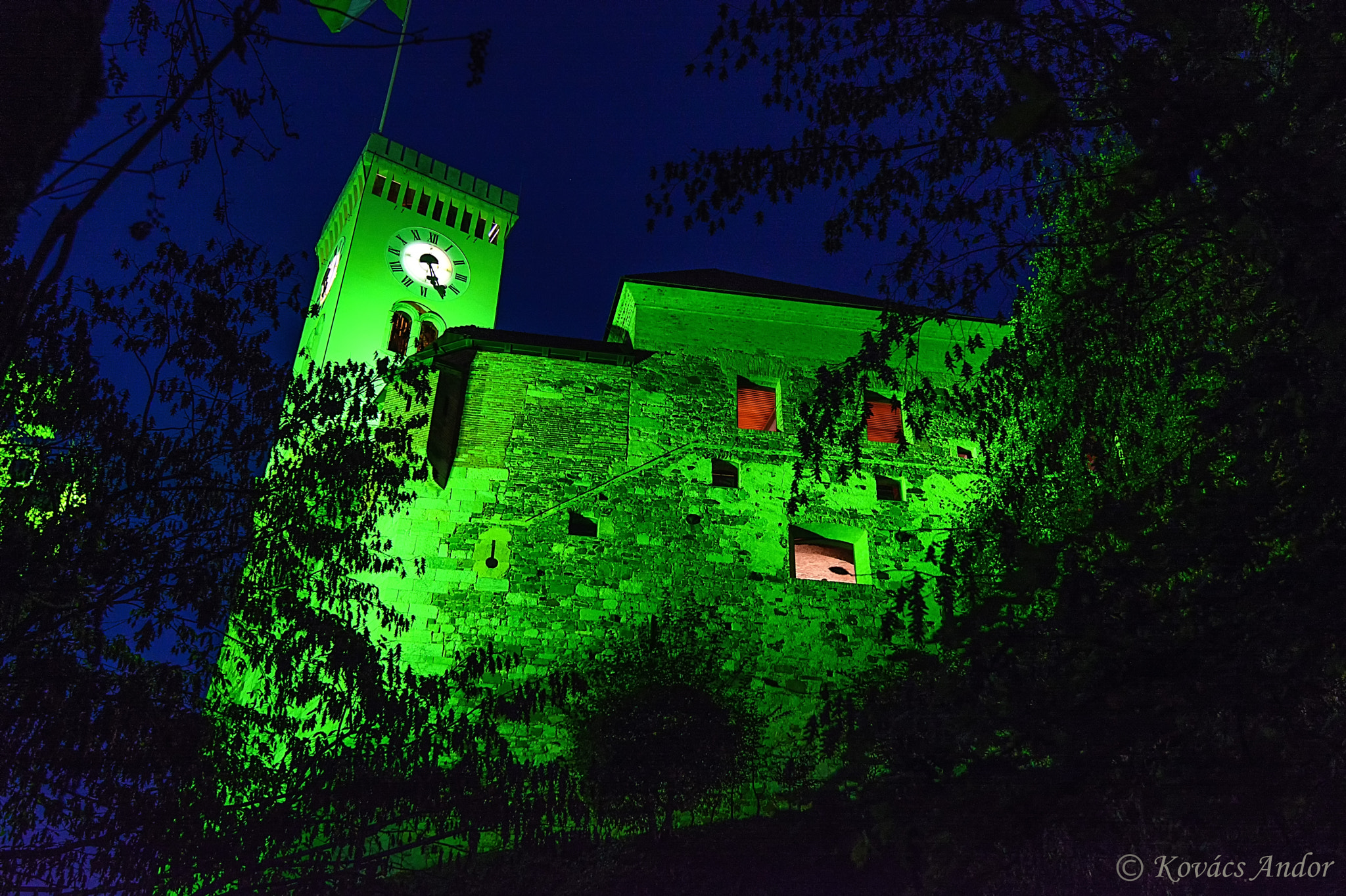 Nikon D7100 + Nikon AF-S Nikkor 16-35mm F4G ED VR sample photo. Castle of ljubljana by night photography