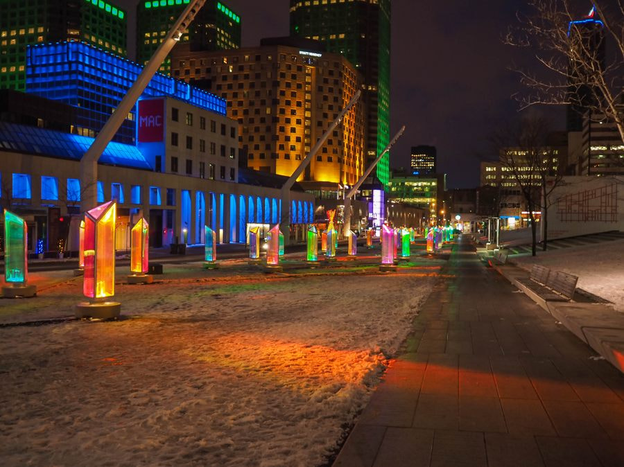 Olympus OM-D E-M1 sample photo. The quartier des spectacles is montreal's premiere photography